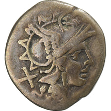 Denarius, 179-170 BC, Rome, Silver, VF(20-25), Crawford:163/1