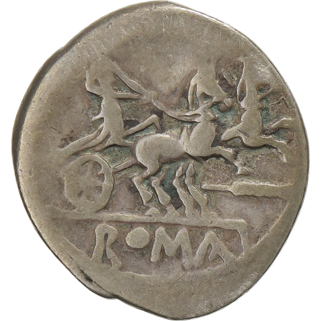 Denarius, 179-170 BC, Rome, Silver, VF(20-25), Crawford:163/1
