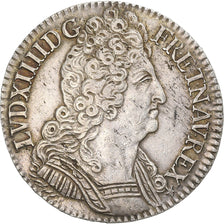 France, Louis XIV, 1/2 Ecu aux trois couronnes, 1710, Paris, Argent, TTB+