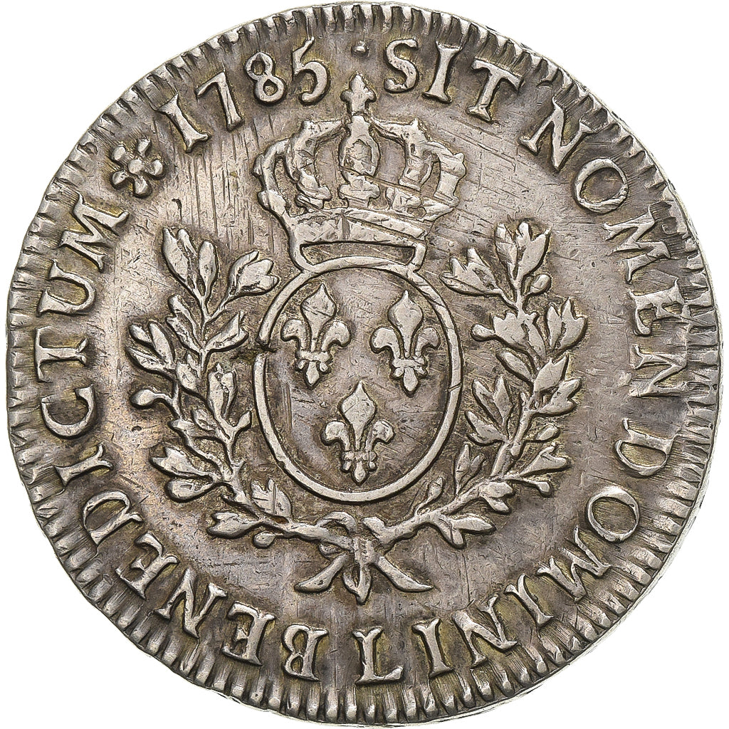 France, Louis XVI, Ecu aux branches d'olivier, 1785, Bayonne, Silver, EF(40-45)