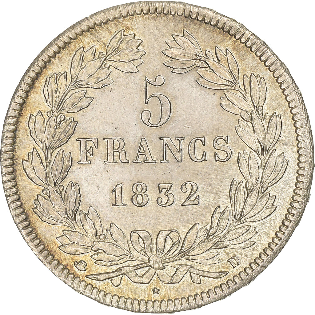 France, Louis-Philippe Ier, 5 Francs, 1832, Lyon, Argent, SUP, Gadoury:678