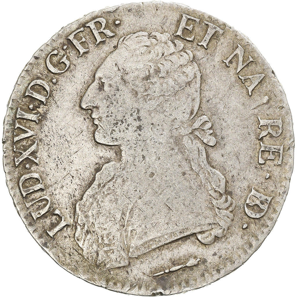 Francja, Louis XVI, Écu de Béarn aux branches d'olivier, 1785, Pau, Srebro