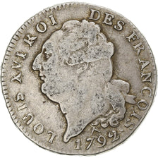 França, Louis XVI, Écu de 6 livres françois, 1792, Orléans, Prata