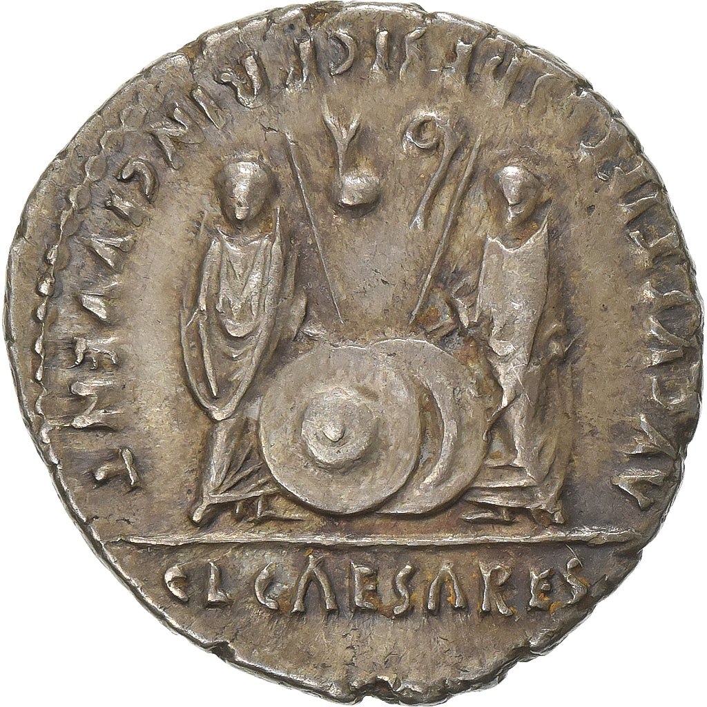 Augustus, Denarius, 2 BC-4 AD, Lugdunum, Silver, AU(50-53), RIC:207