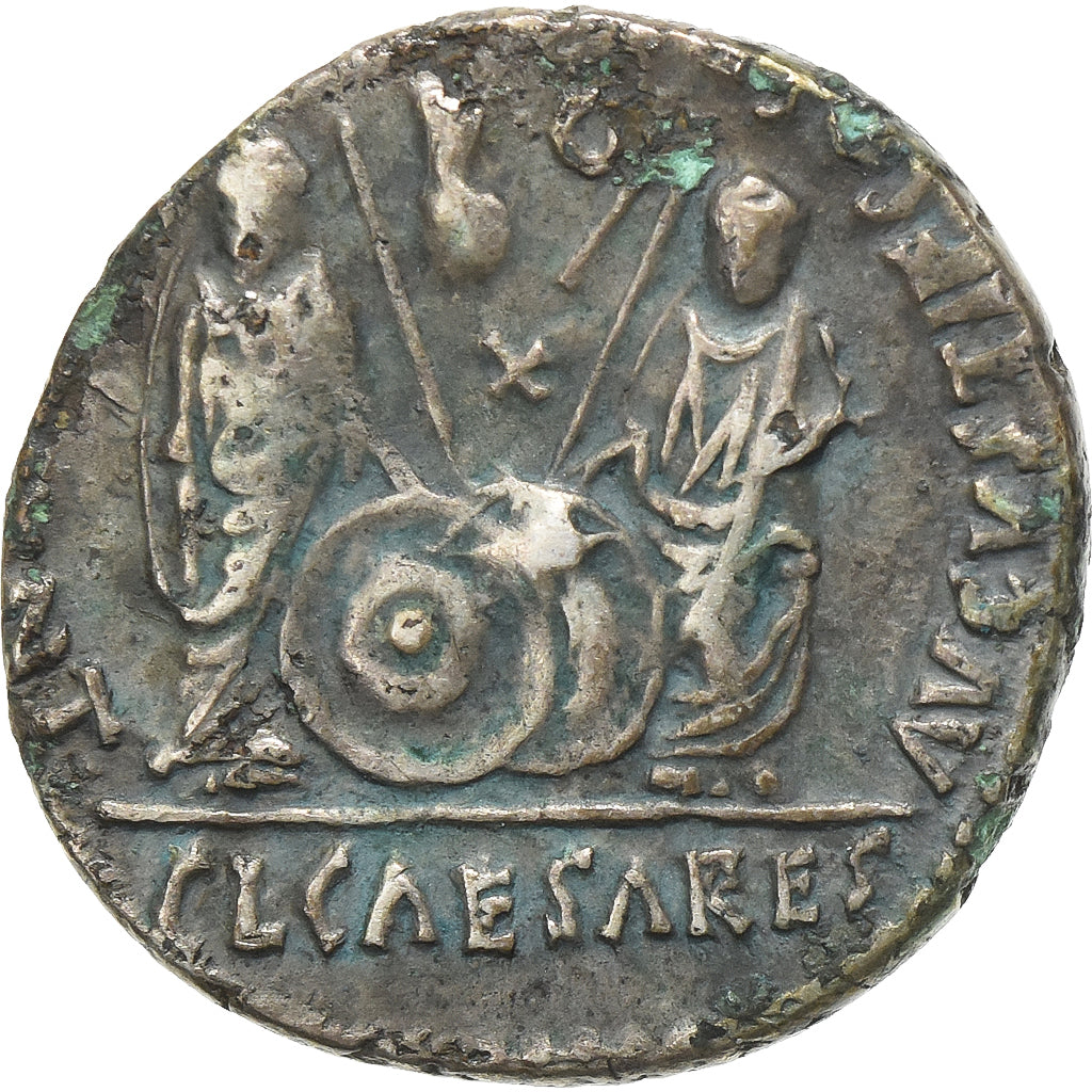 Augustus, Denarius, 2 BC-4 AD, Lugdunum, Silver, VF(20-25), RIC:211