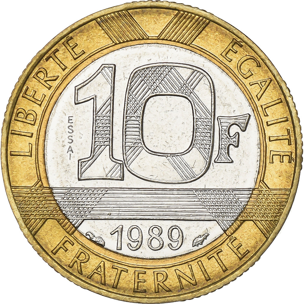 France, 10 Francs, Montesquieu, 1989, MDP, Essai, Cupro-aluminium-nickel, FDC