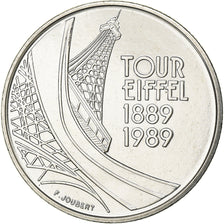 France, 5 Francs, Tour Eiffel, 1989, MDP, Pattern, Nickel Clad Copper-Nickel