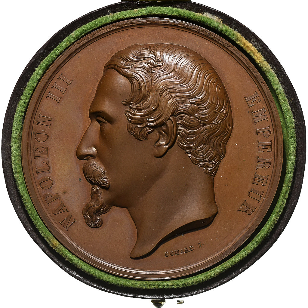 France, Médaille, Napoléon III, Commission de Statistique, 1860, Cuivre, SUP
