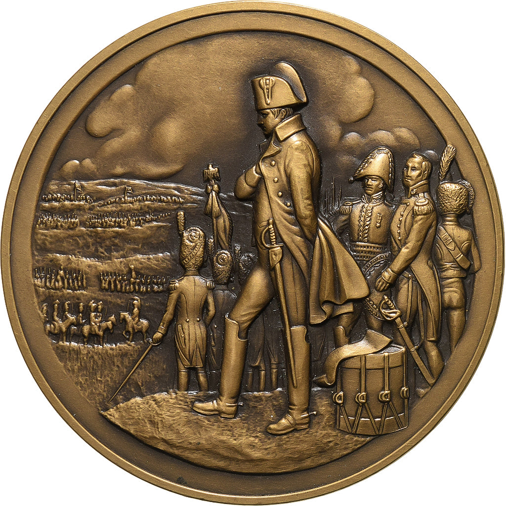 France, Medal, Napoleon I, Bataille de Waterloo, 1991, Bronze, AU(55-58)
