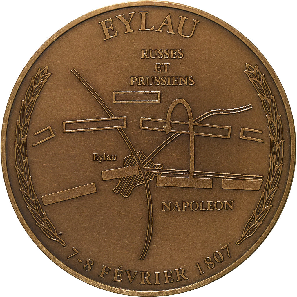 Francia, medaglia, Napoleon I, Bataille d'Eylau, 1991, Bronzo, SPL-