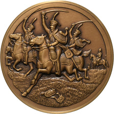 Francja, medal, Napoleon I, Bataille d'Iena, 1991, Brązowy, AU(55-58)