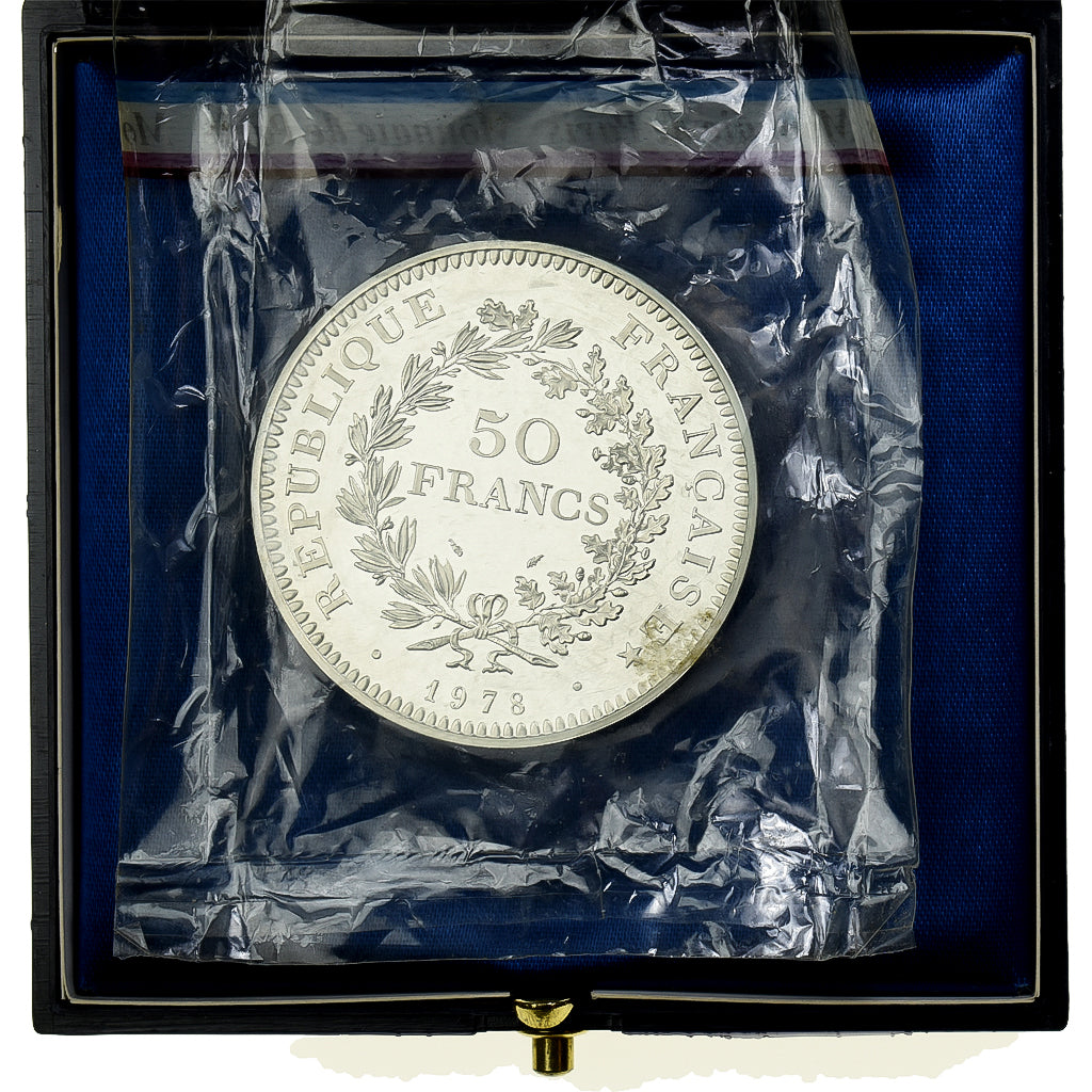 France, 50 Francs, Hercule, 1978, MDP, Piéfort, Silver, MS(65-70)