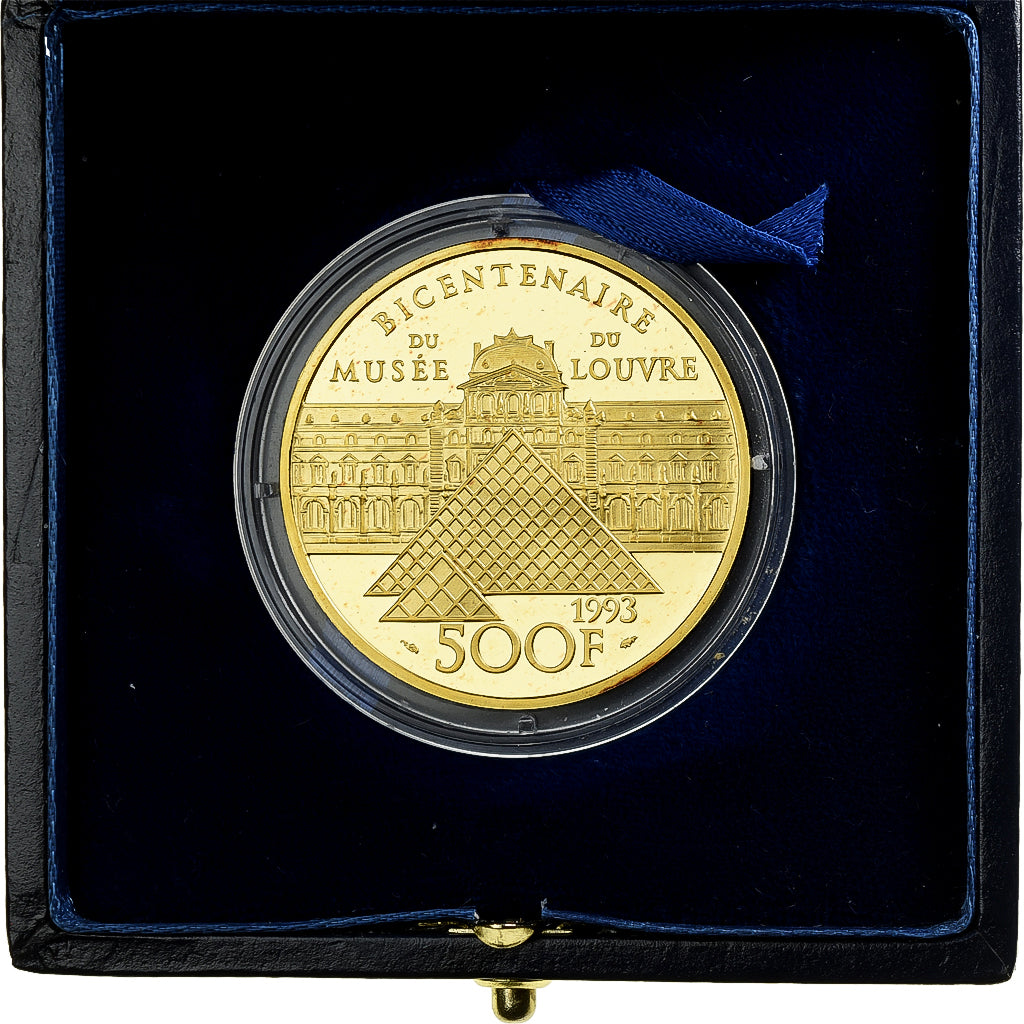 Francia, 500 Francs, Mona Lisa, 1993, MDP, FS, Oro, SPL+, KM:1024