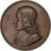 Francja, medal, Pierre Fermat, Académie de Toulouse, 1822, Miedź