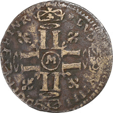 France, Louis XIV, 15 Deniers, Toulouse, Contemporary forgery, Copper, VF(20-25)