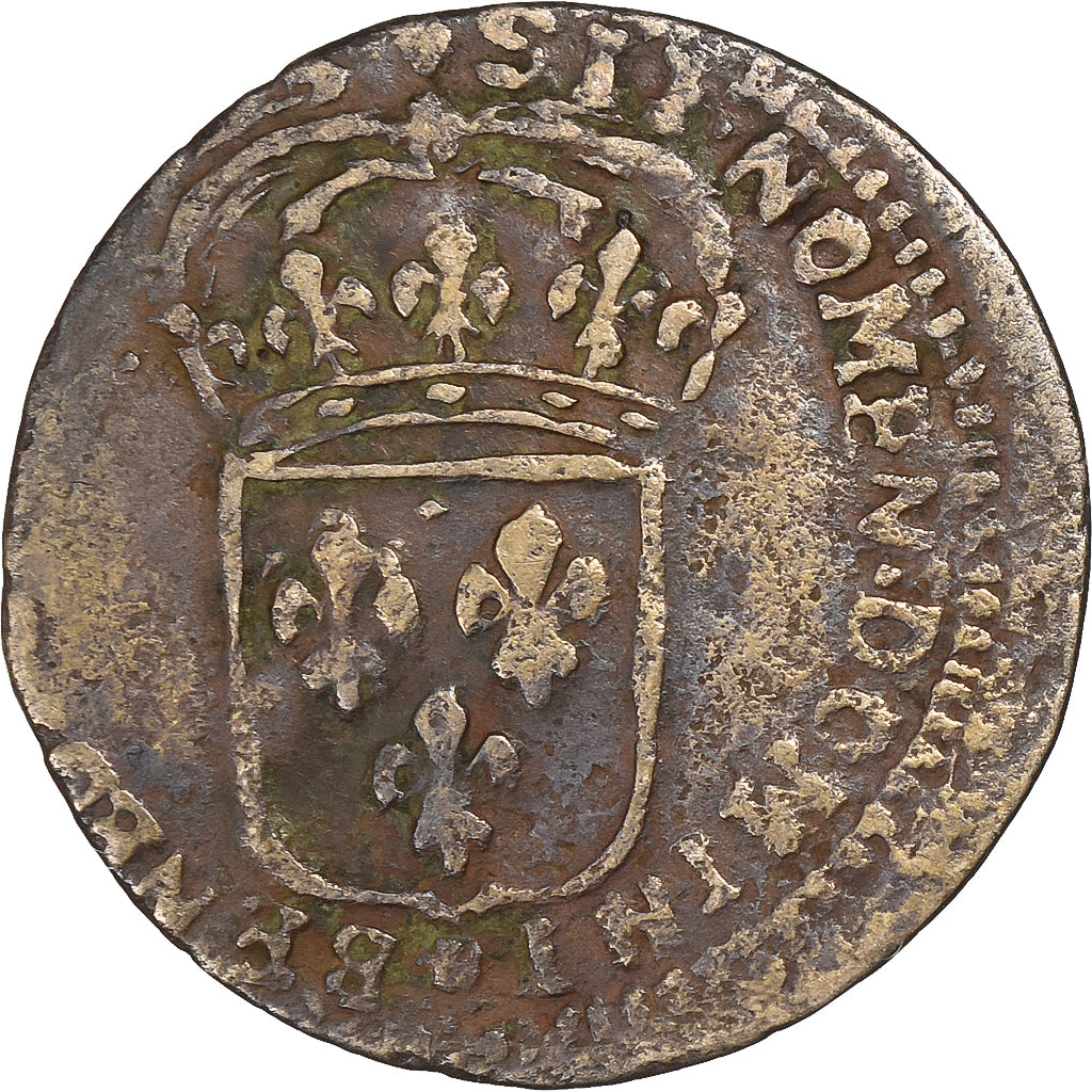 France, Louis XIV, 15 Deniers, Toulouse, Contemporary forgery, Copper, VF(20-25)