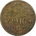 German East Africa, Wilhelm II, 20 Heller, 1916, Tabora, Brass, VF(30-35)