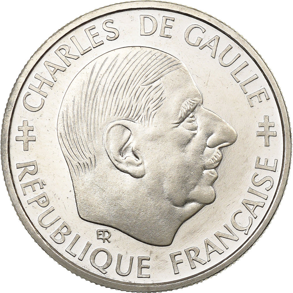 France, 1 Franc, Charles de Gaulle, 1988, MDP, Pattern, Proof, Nickel, MS(65-70)