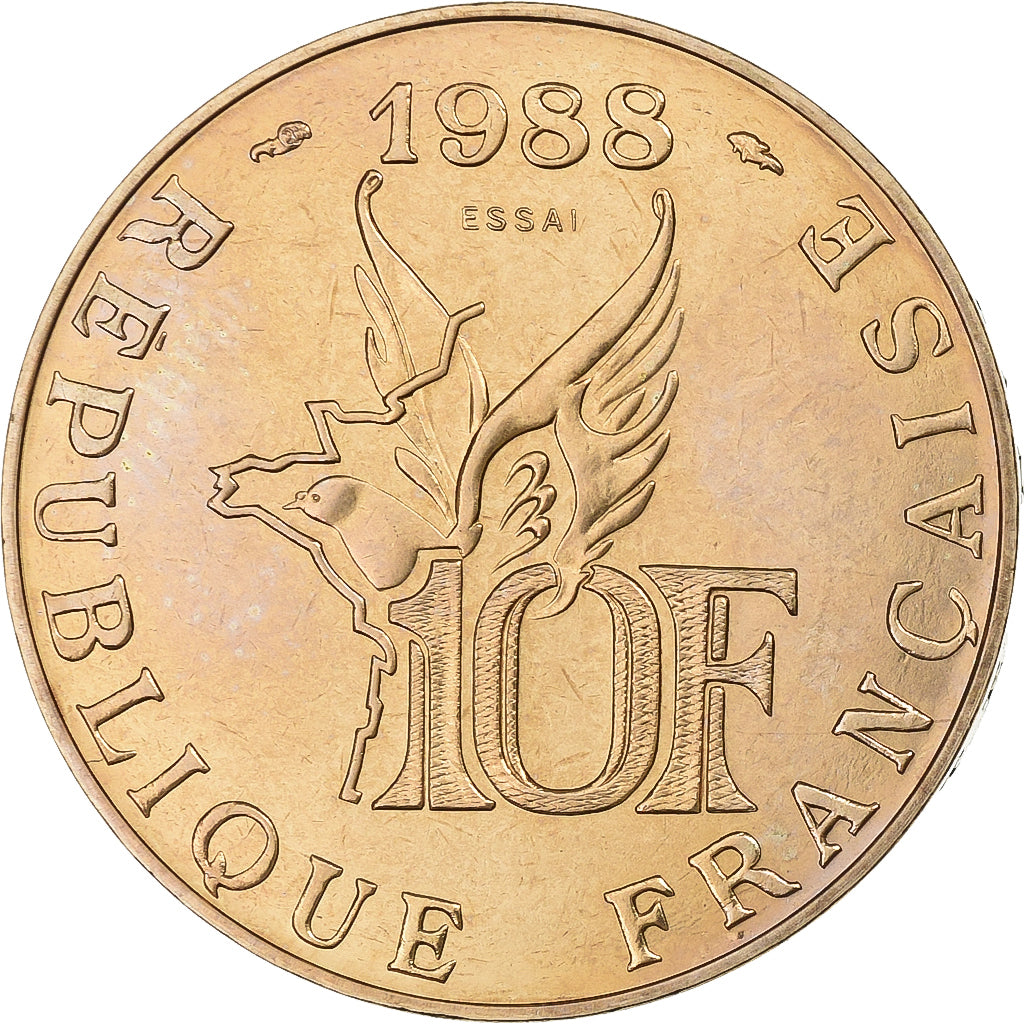 Frankreich, 10 Francs, Roland Garros, 1988, MDP, Pattern
