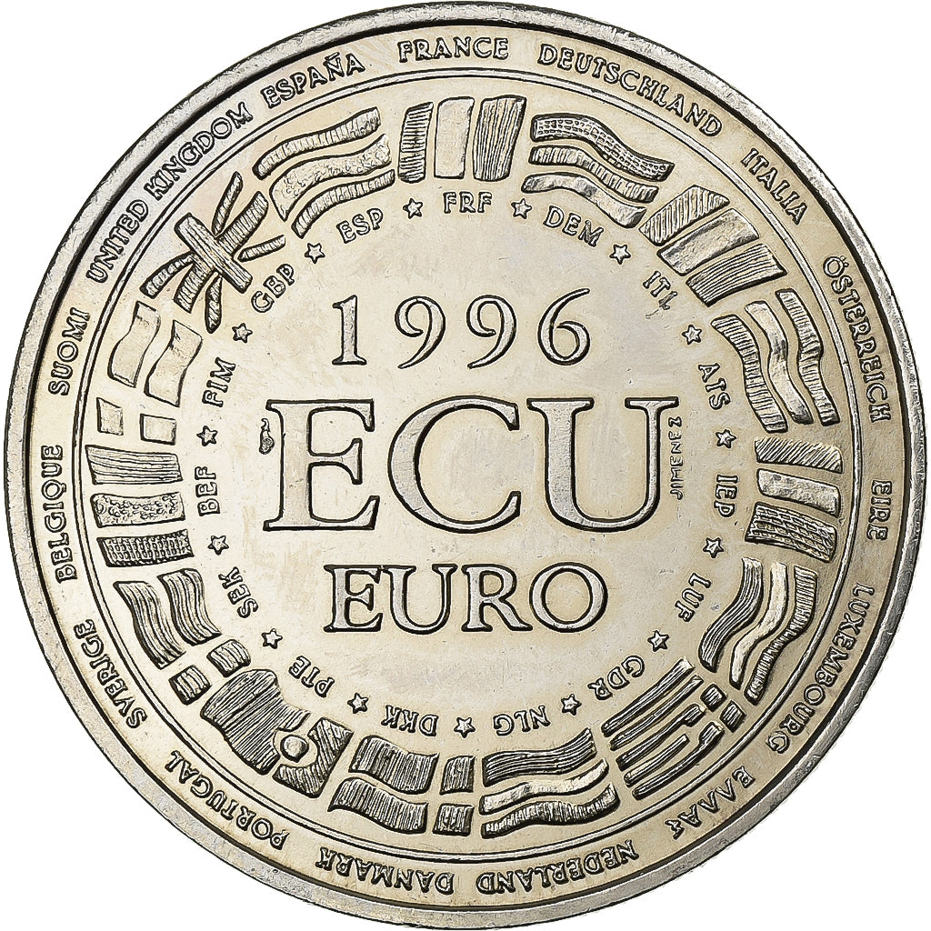 Francia, 1 Ecu Europa, 1996, Cobre - níquel, EBC