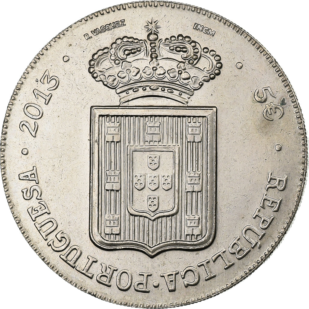 Portugal, 5 Euro, Maria II, 2013, Lisbon, Cupronickel, AU(55-58), KM:832