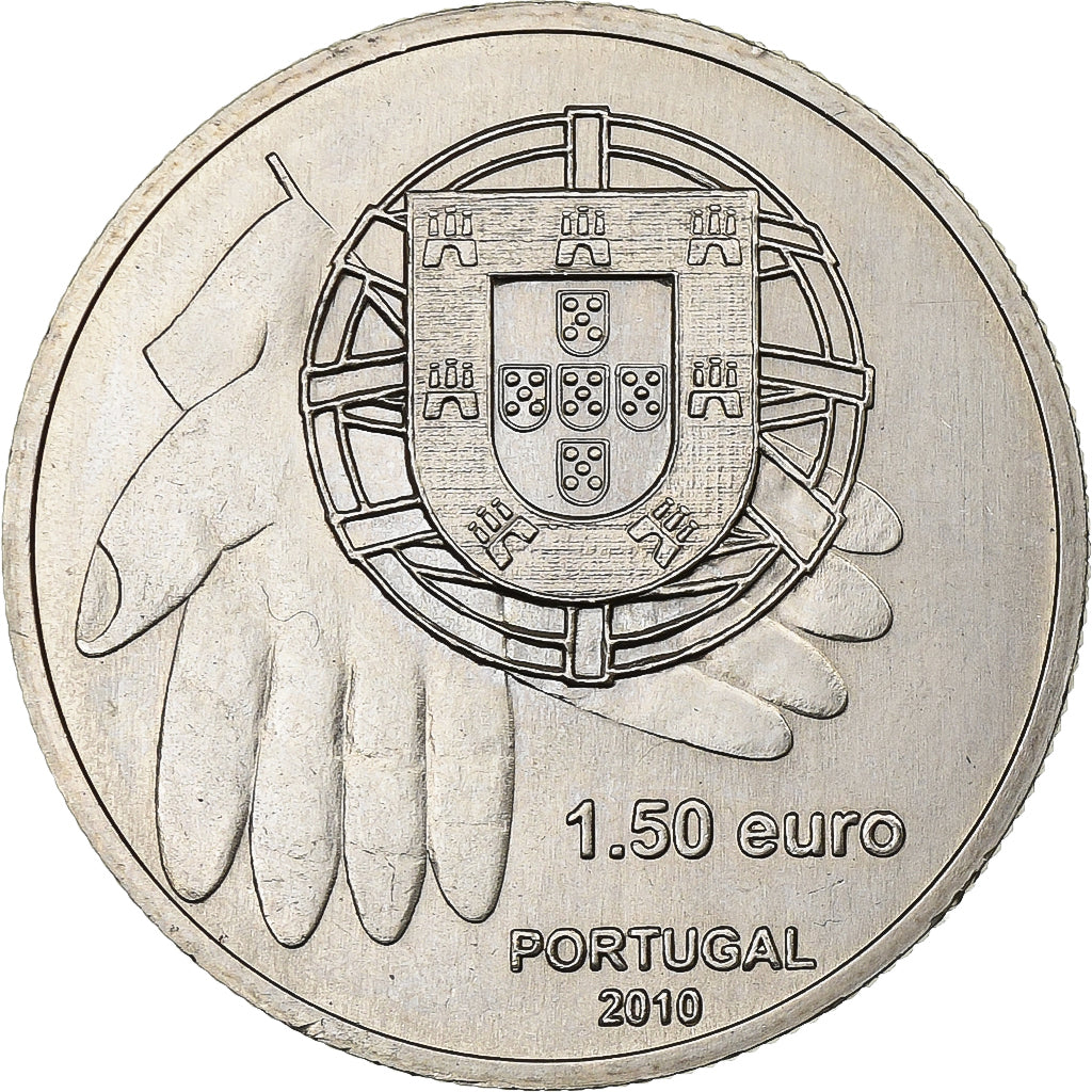 Portugal, 1,5 Euro, Against famine, 2010, Lisbon, Cupronickel, AU(55-58), KM:795