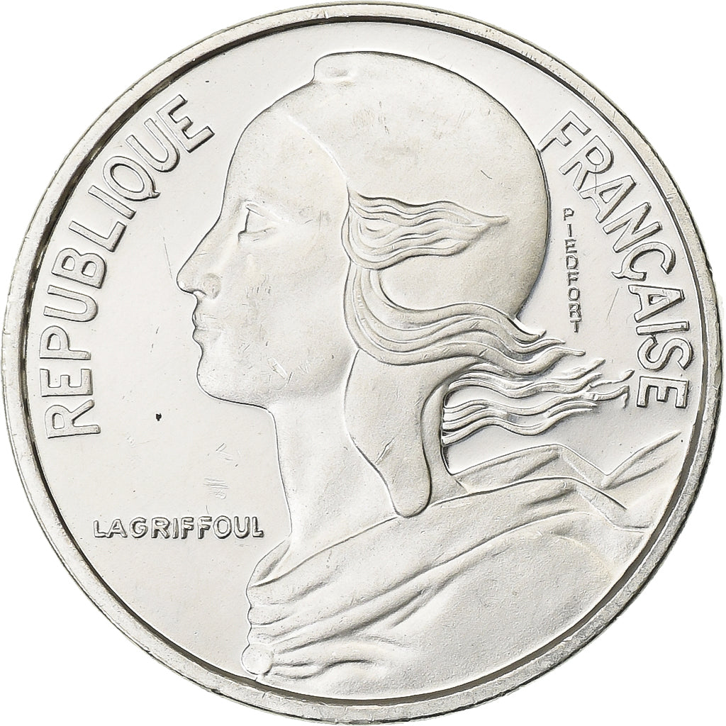Francia, 5 Centimes, Marianne, 1989, MDP, Piéfort, Argento, SPL, Gadoury:22.P2