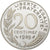 France, 20 Centimes, Marianne, 1989, MDP, Piéfort, Silver, MS(63)