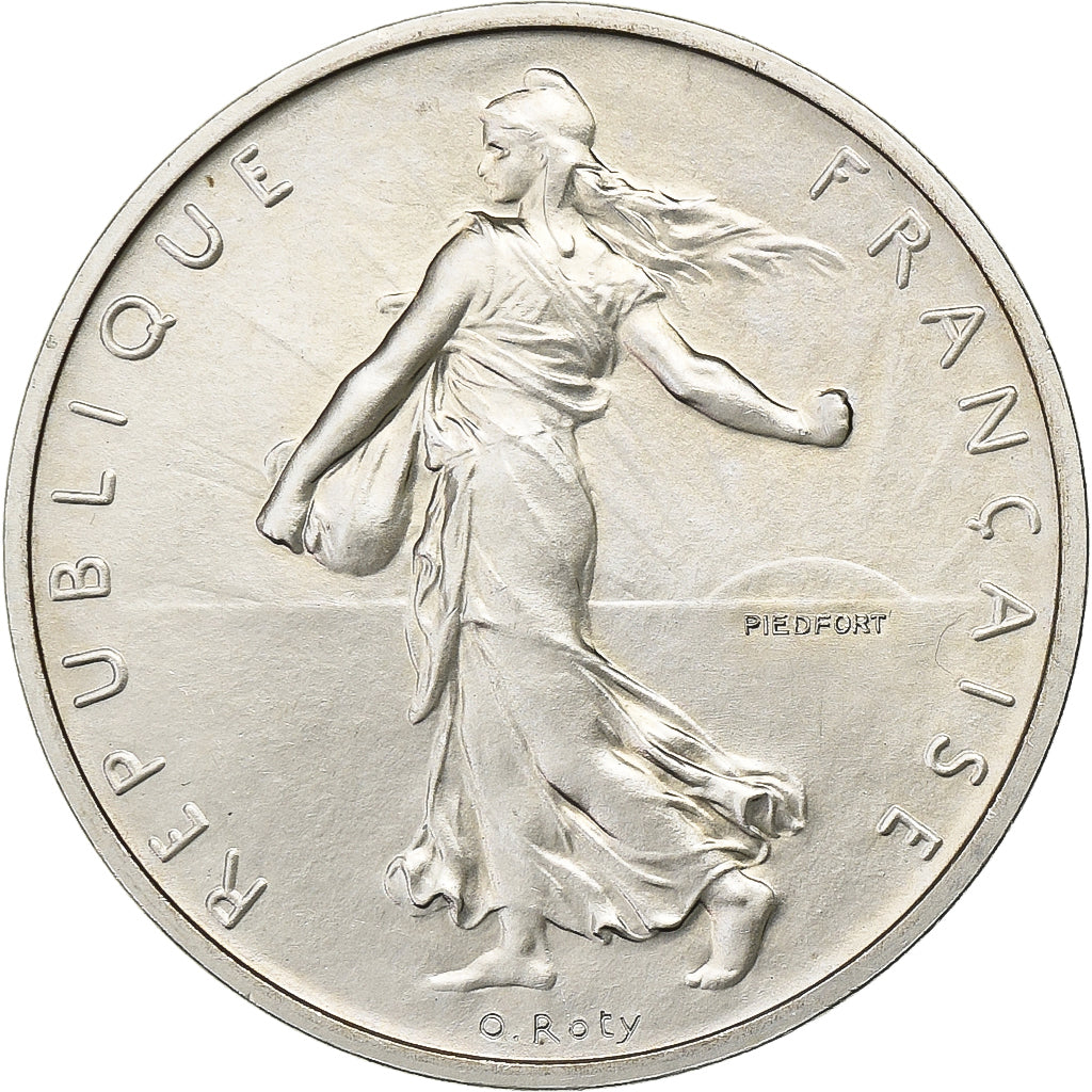 France, 1 Franc, Semeuse, 1989, MDP, Piéfort, Silver, MS(63), Gadoury:104.P2