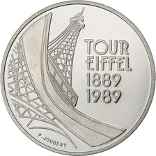 France, 5 Francs, Tour Eiffel, 1989, MDP, Proof, Piéfort, Silver, MS(63)