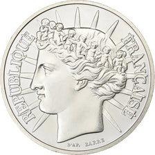 France, 100 Francs, Fraternité, 1988, MDP, Piéfort, BU, Silver, MS(63)