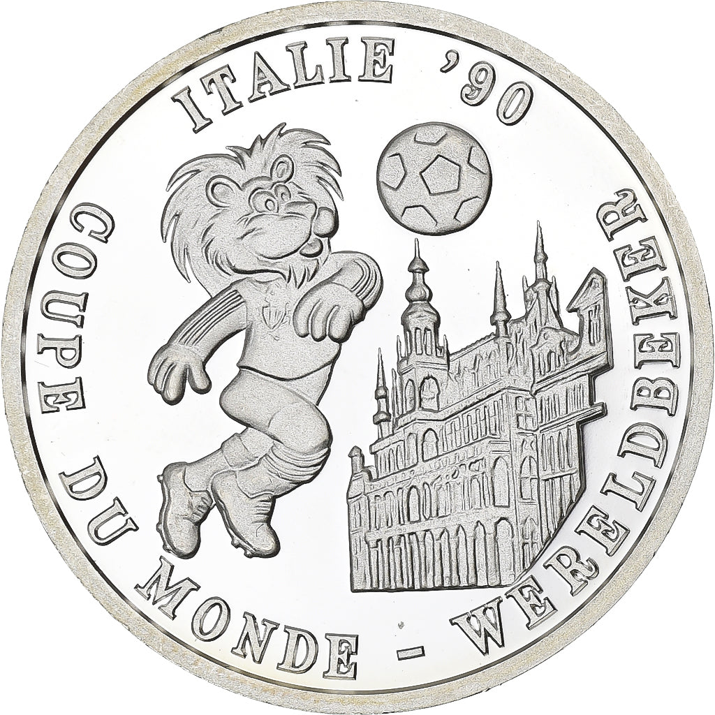Belgien, betaalpenning, Coupe du monde 1990 en Italie, 1990, Silber, UNZ