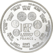 France, 6,55957 Francs, Europa, 2001, MDP, Silver, Proof, MS(63)