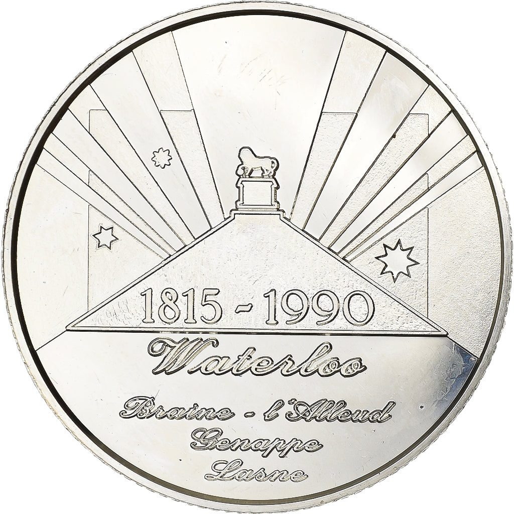 Belgium, Medal, 175th Anniversary - Battle of Waterloo, 1990, Silver