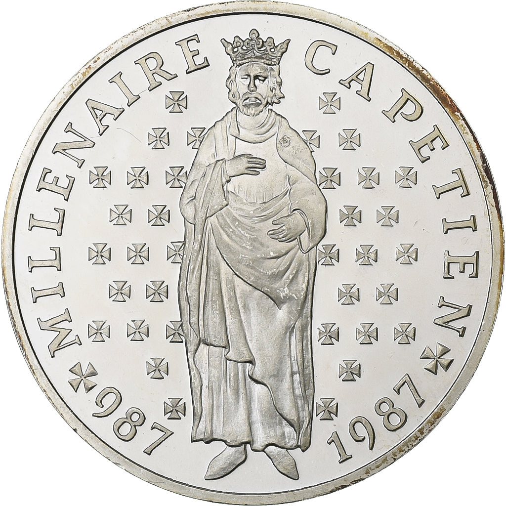 Frankreich, 10 Francs, Millénaire Capétien, 1987, MDP, PP, Silber, UNZ