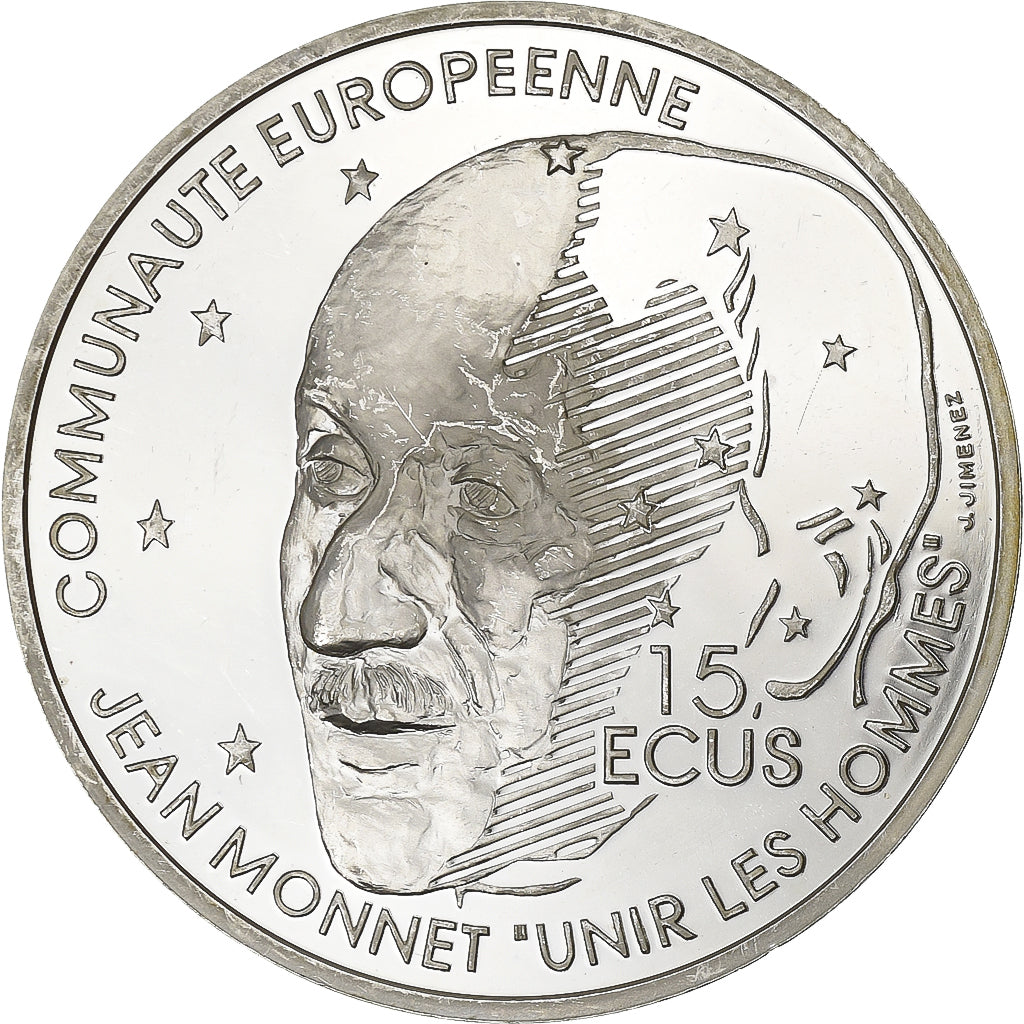 Francia, 100 Francs, Jean Monnet, 1992, MDP, FS, Argento, SPL, KM:1012