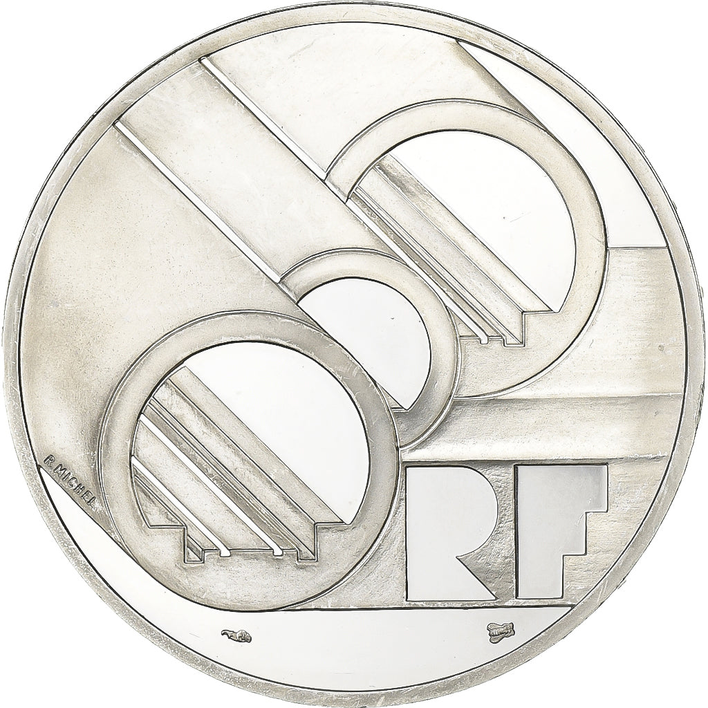 France, 100 Francs, Channel Tunnel, 1994, MDP, Proof, Silver, MS(63), KM:1060