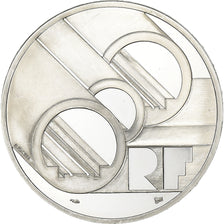 France, 100 Francs, Channel Tunnel, 1994, MDP, Proof, Silver, MS(63), KM:1060