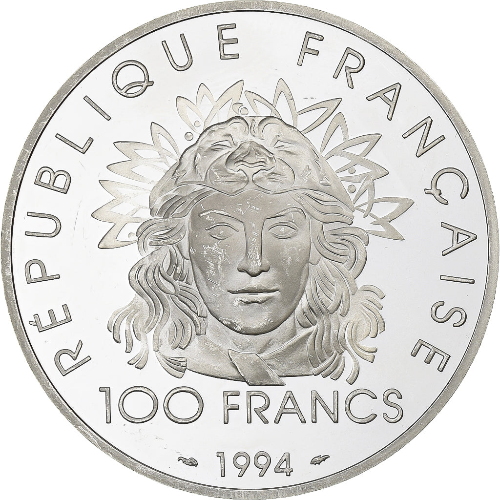 Frankrijk, 100 Francs, Discolobe, 1994, MDP, Proof, Zilver, UNC-, KM:1047