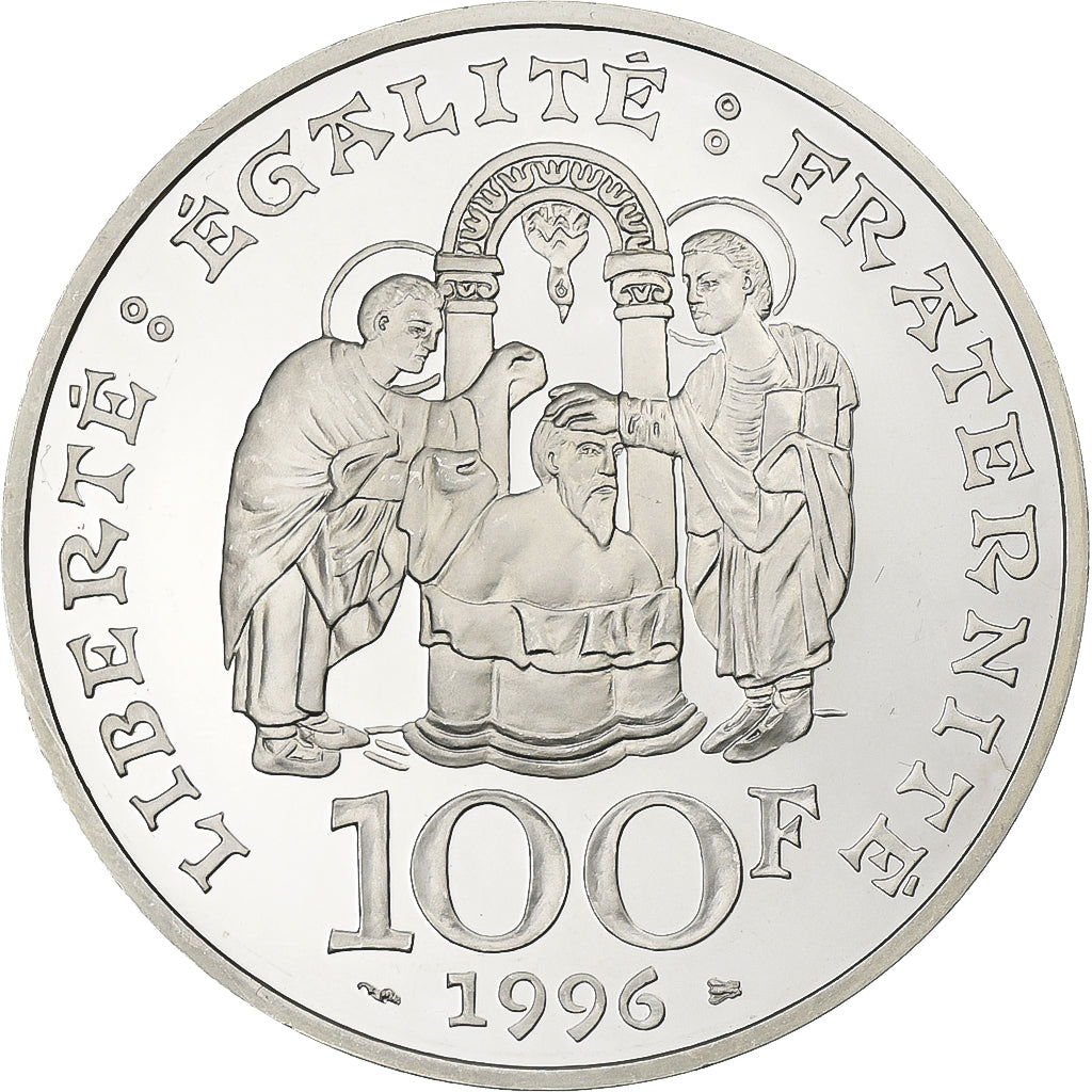 France, 100 Francs, Clovis, 1996, MDP, Proof, Silver, MS(63), KM:1951