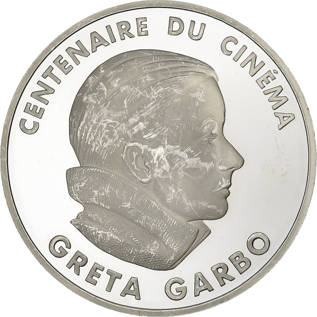 France, 100 Francs, Greta Garbo, Centenaire du Cinéma, 1995, MDP, BE, Argent