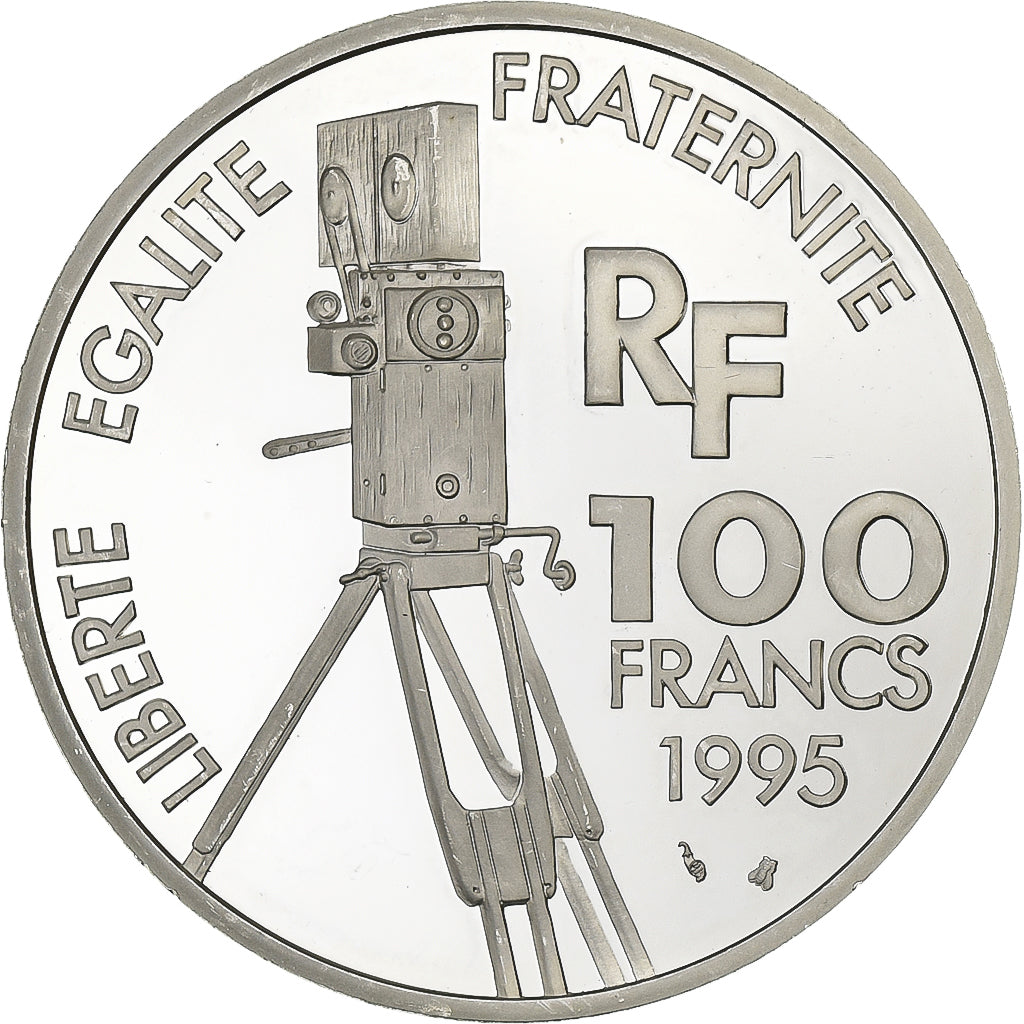 France, 100 Francs, Frères Lumière, Centenaire du Cinéma, 1995, MDP, BE