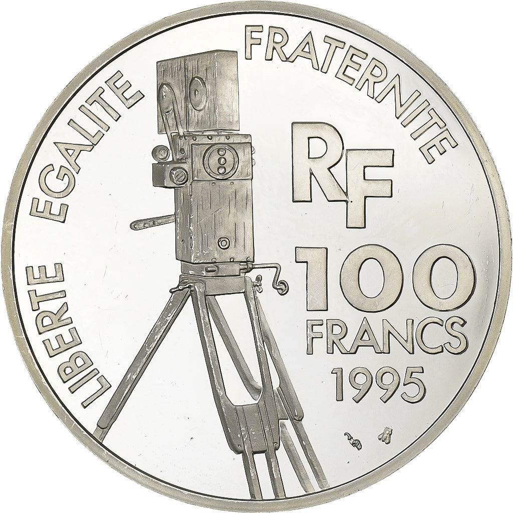 Francia, 100 Francs, Yves Montand, Centenaire du Cinéma, 1995, MDP, Prueba