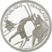 France, 100 Francs, Albertville - Free-style Skiing, 1990, MDP, Proof, Silver