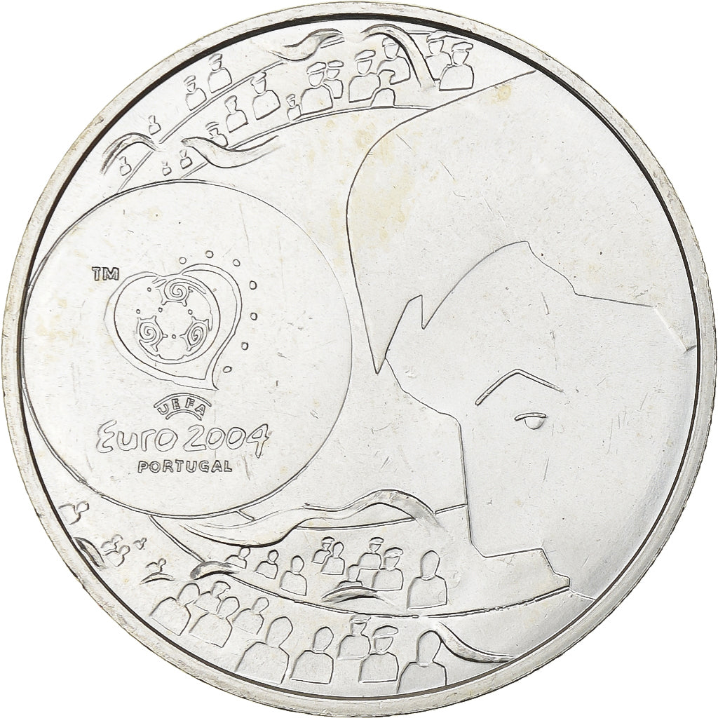 Portugal, 8 Euro, Football - L'Ailier, 2004, Lisbonne, Argent, SPL, KM:757