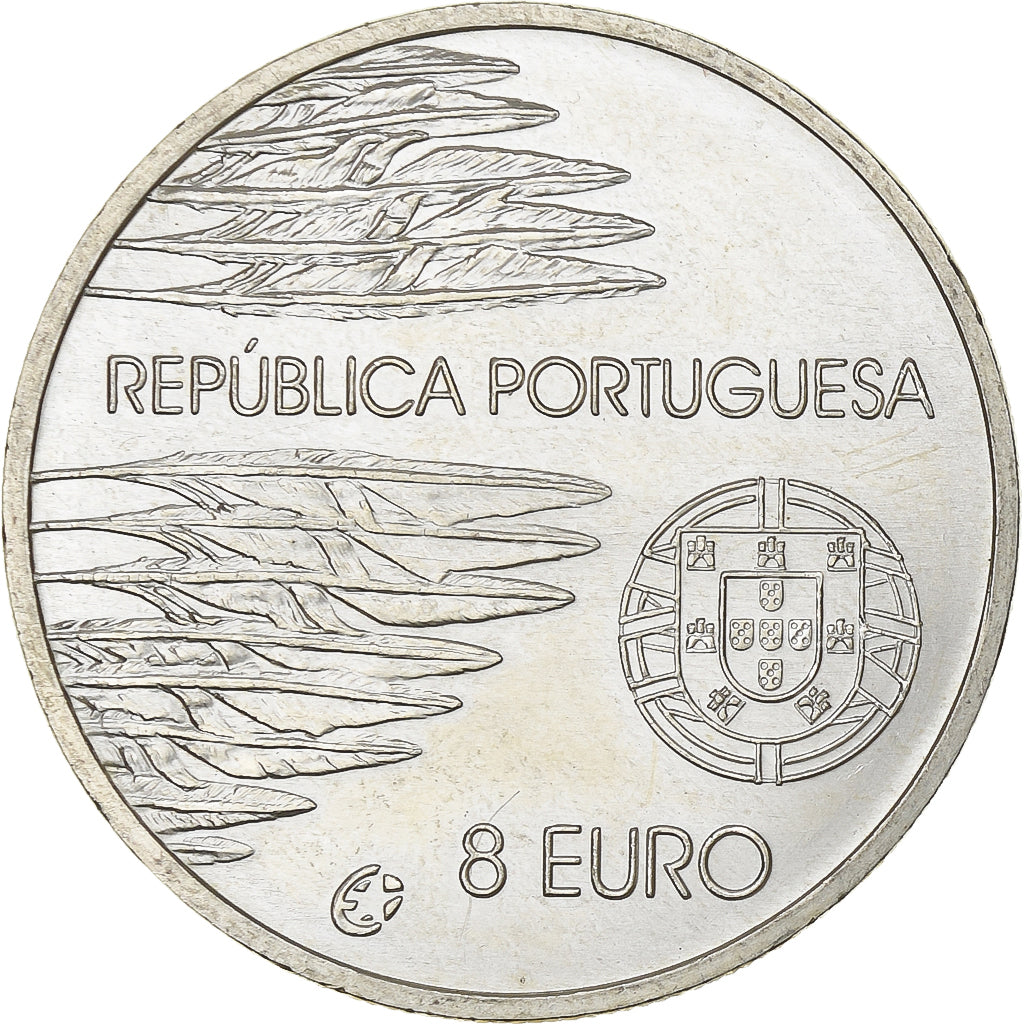 Portugal, 8 Euro, 60th Anniversary of WWII, 2005, Lisbon, Silver, MS(63), KM:773