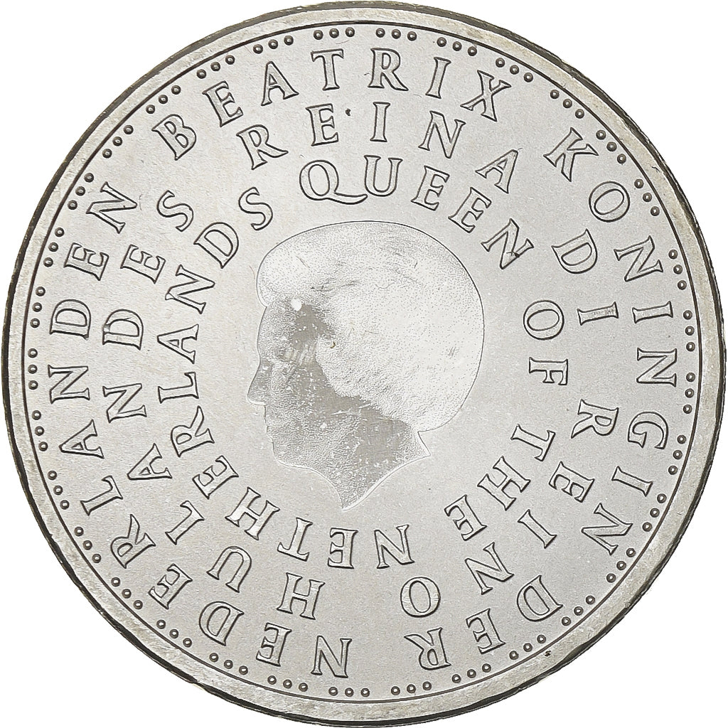 Holandia, Beatrix, 5 Euro, Kingdom Statute, 2004, Utrecht, Srebro, MS(63)