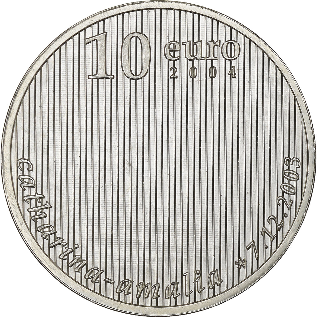 Paesi Bassi, Beatrix, 10 Euro, Birth of Catharina Amalia, 2004, Utrecht