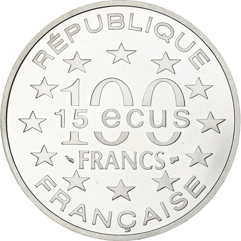 Francia, 100 Francs-15 Ecus, Big Ben, 1994, MDP, FS, Argento, SPL, KM:1070