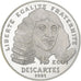França, 100 Francs-15 Ecus, Descartes, 1991, MDP, Proof, Prata, MS(63), KM:1002